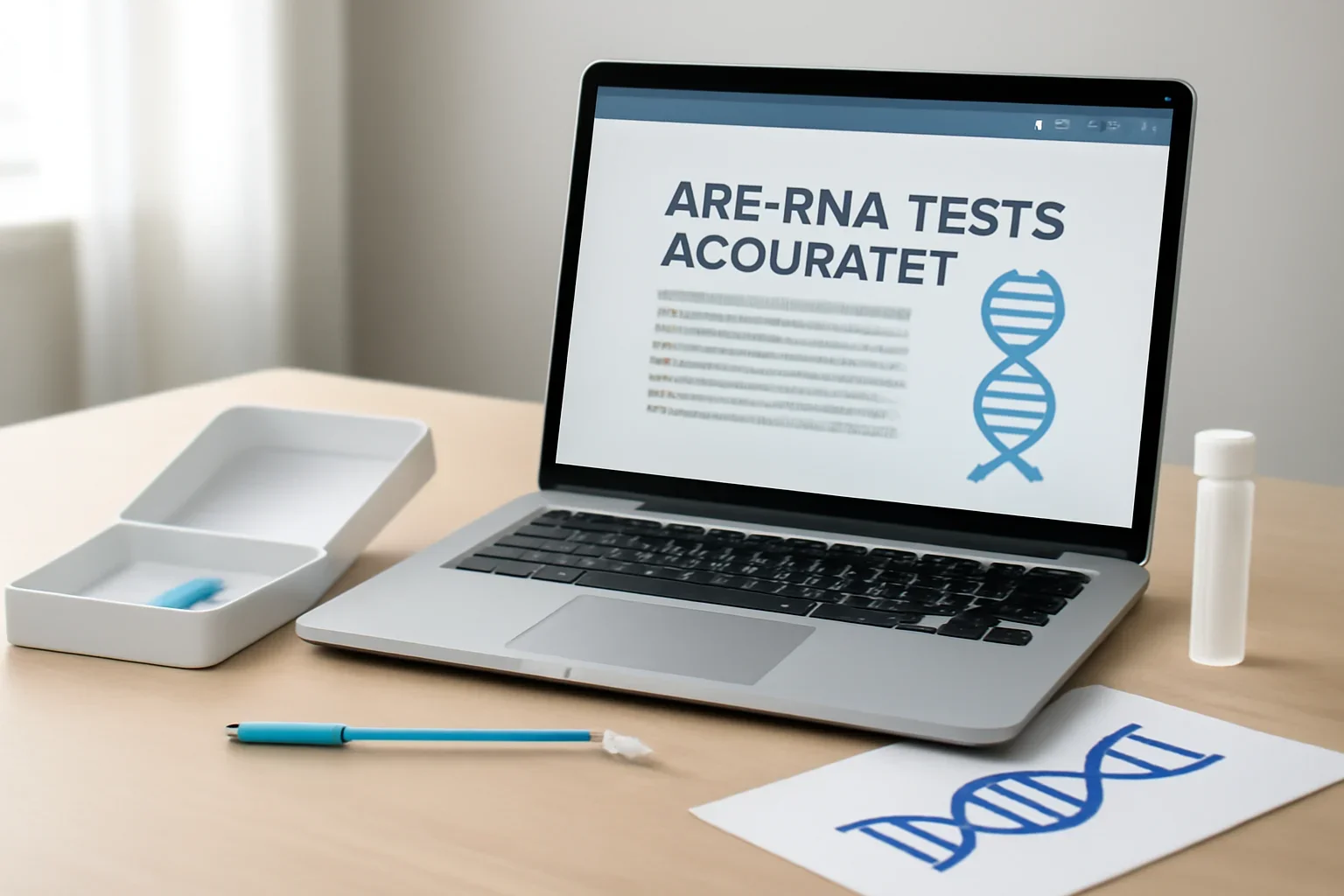 Customer reviewing DNA test accuracy information and laboratory testing factors