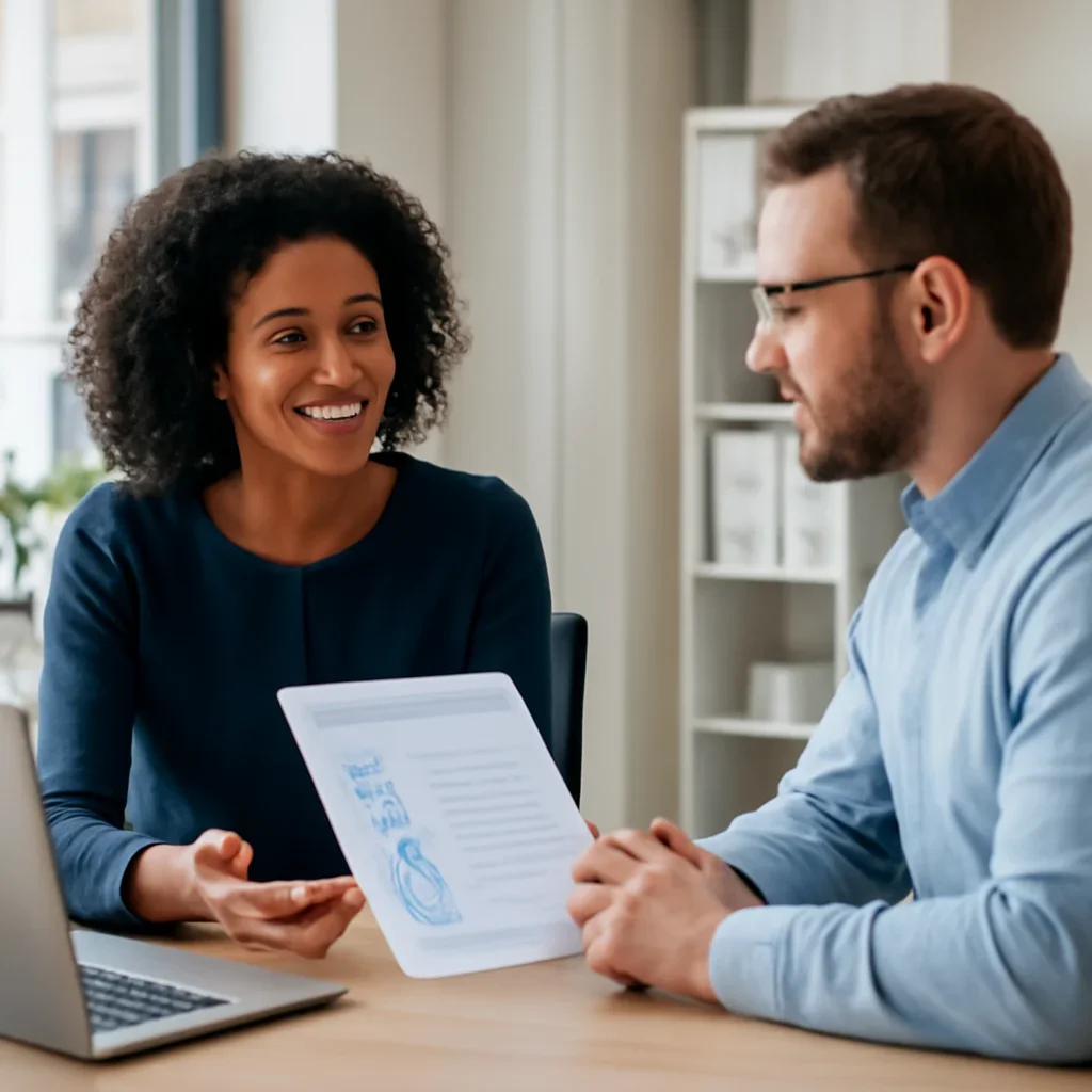 Support specialist guiding a customer through DNA test options