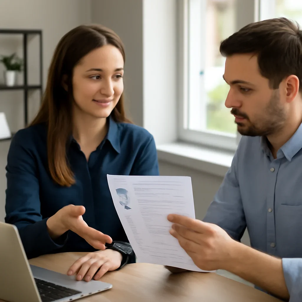 Support specialist guiding a customer through DNA test options