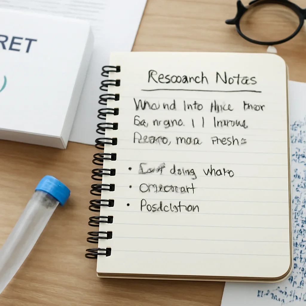 Research notes and DNA testing materials related to best time to order a lactose intolerance test.