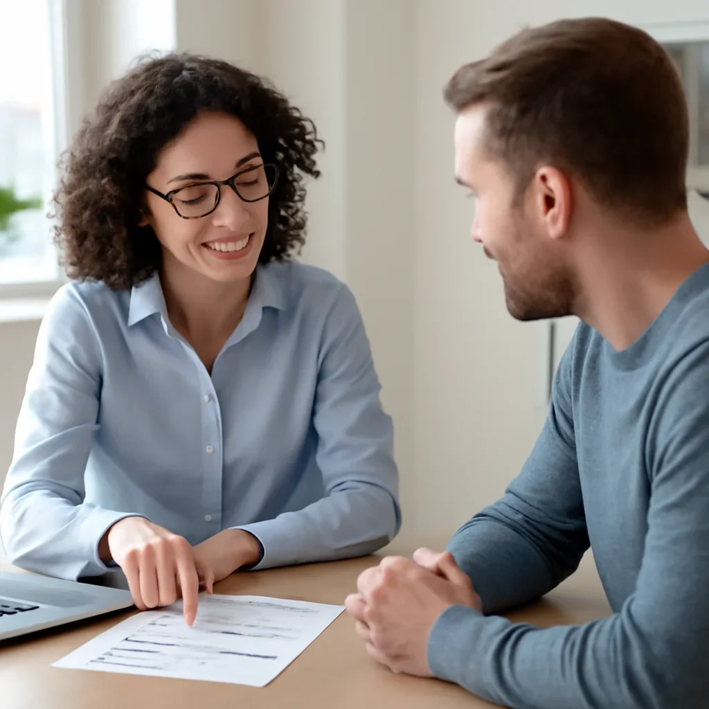 Support specialist guiding a customer through DNA test options