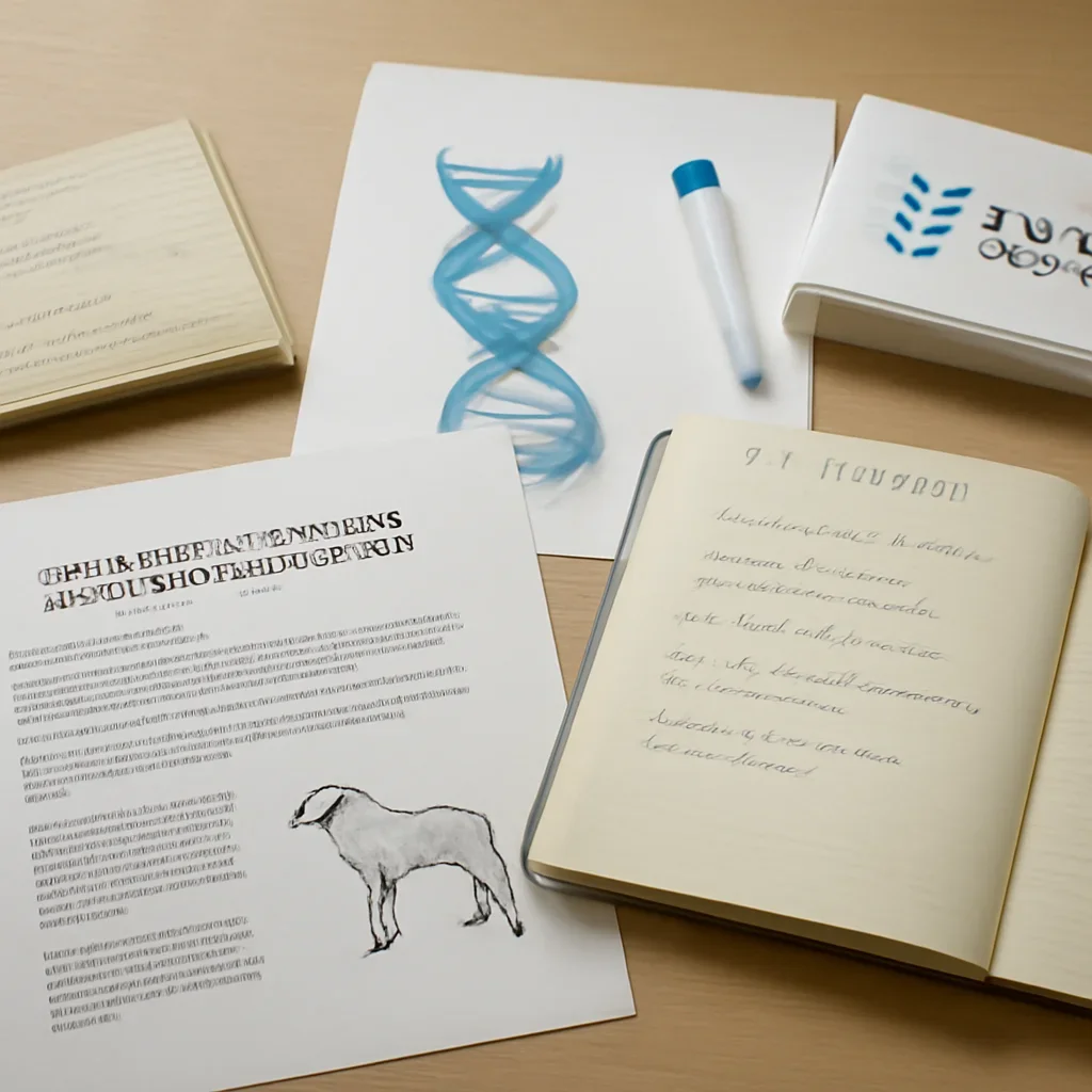 Research notes and DNA testing materials related to dog disease testing: what breeders should know.