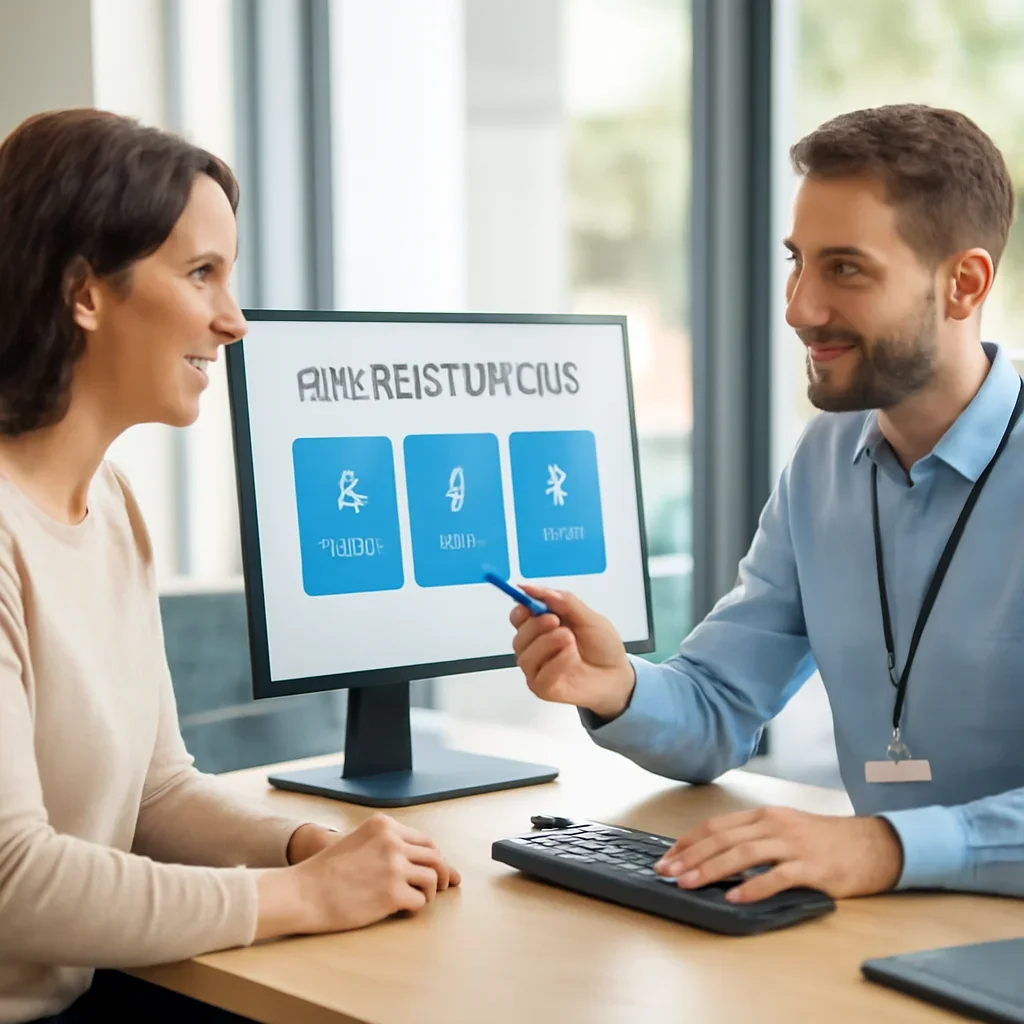 Support specialist guiding a customer through DNA test options