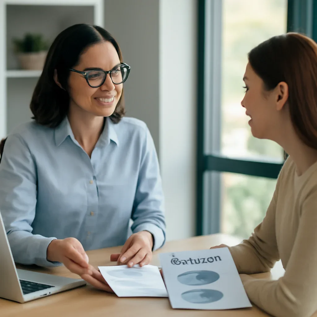 Support specialist guiding a customer through DNA test options