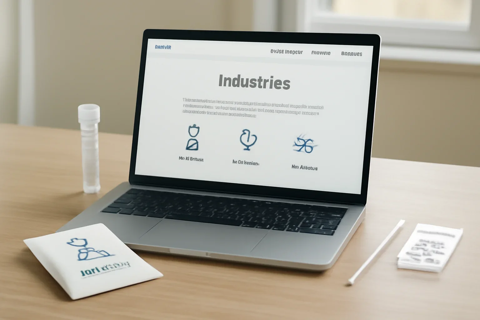 Customer reviewing health and pet DNA testing options at home