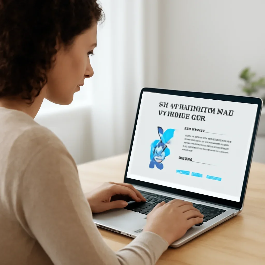 Reader exploring how a lactose intolerance genetic test works. on a laptop