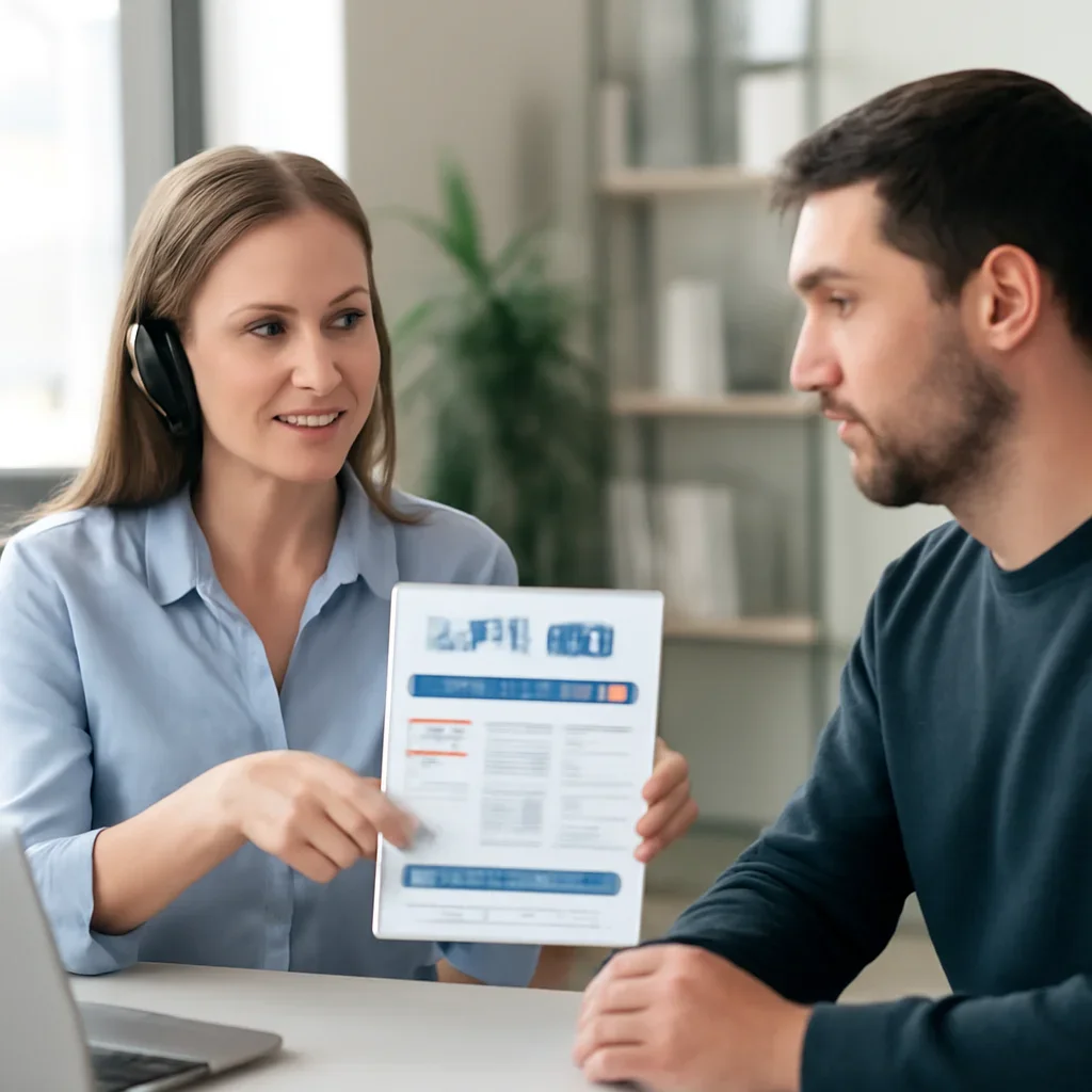 uDNA support specialist helping a customer understand DNA testing and collection options