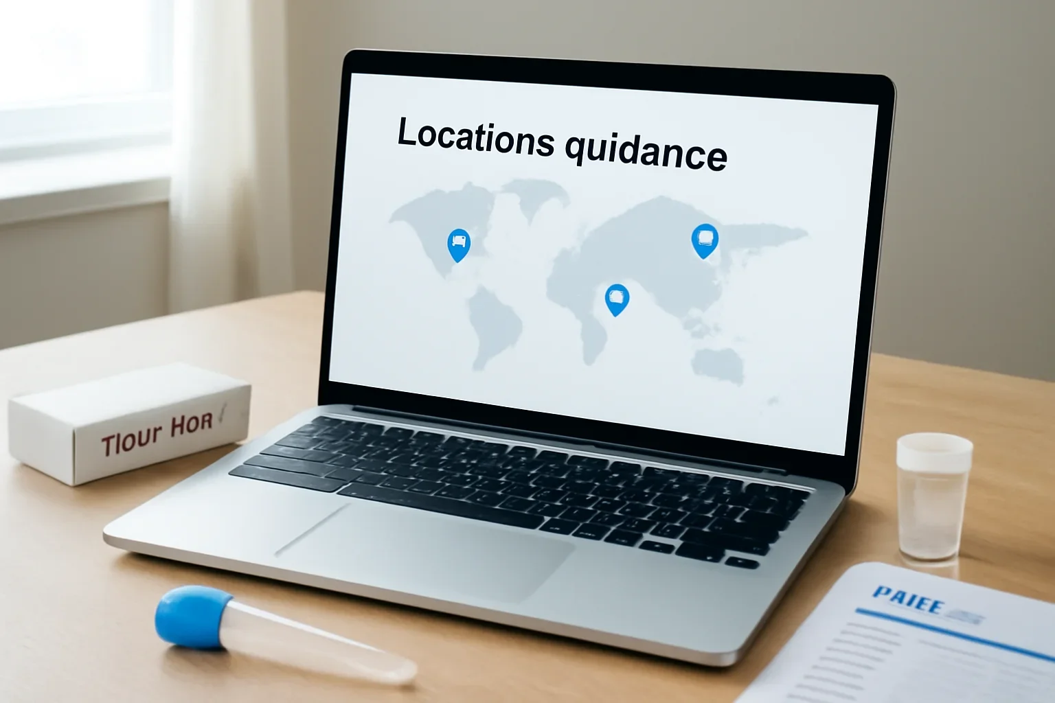 Customer reviewing DNA testing locations and collection options