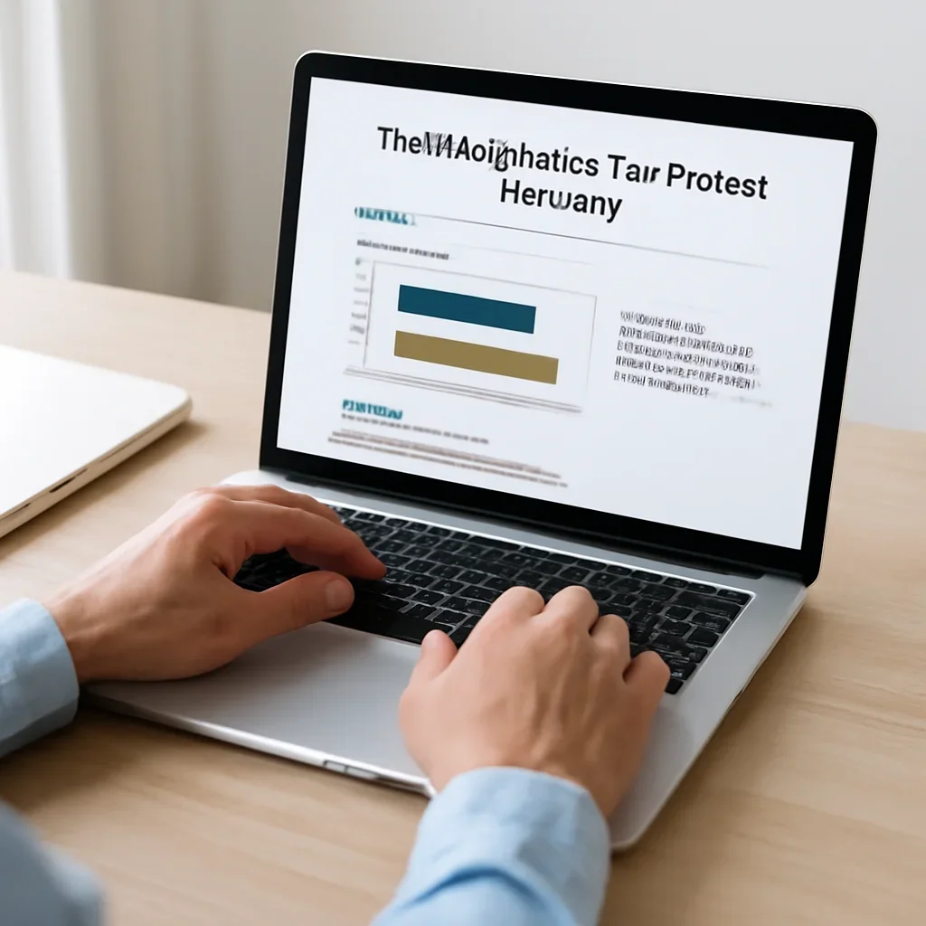 DNA methylation test report summary being reviewed carefully on a laptop
