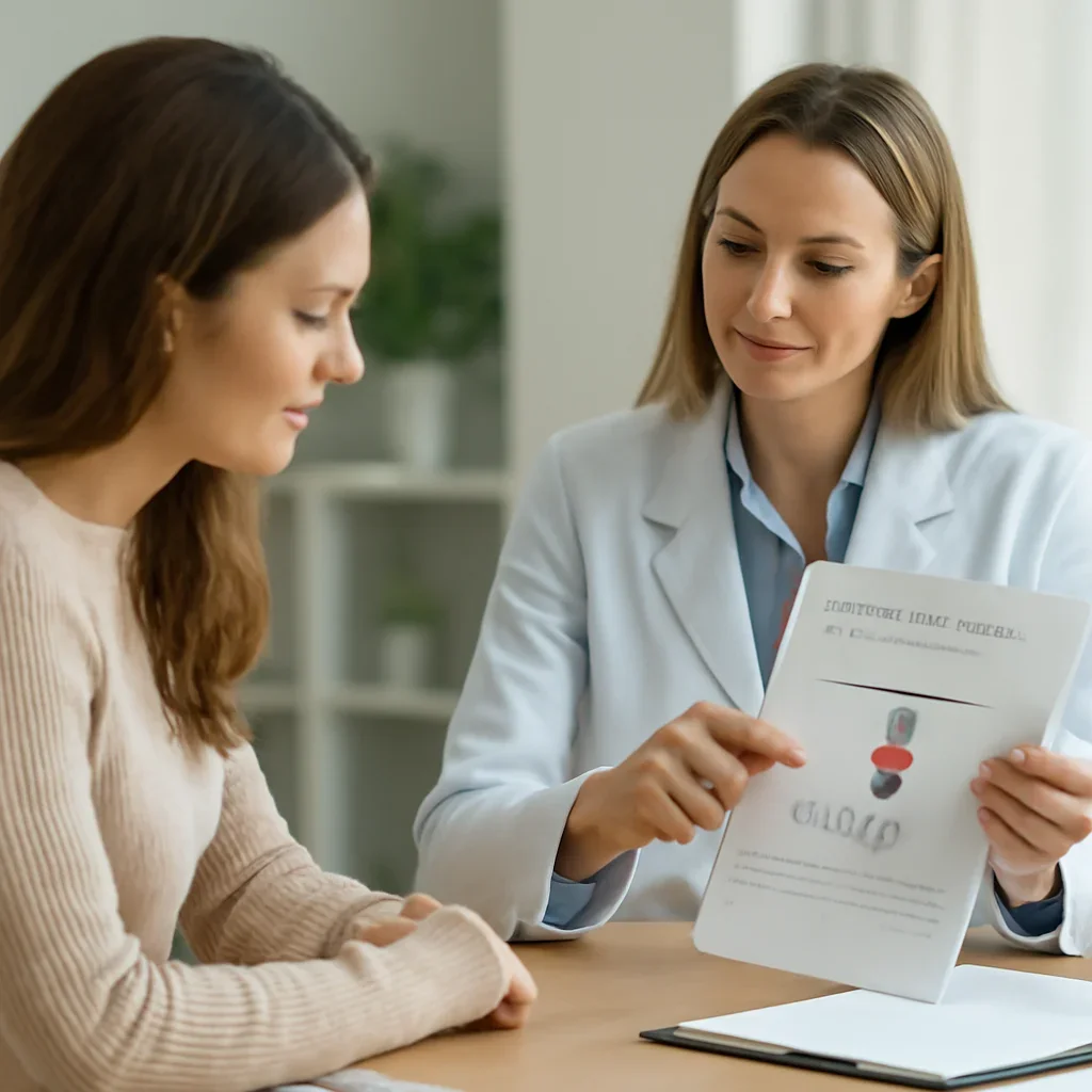 Customer receiving guidance about a DNA methylation test from a support specialist