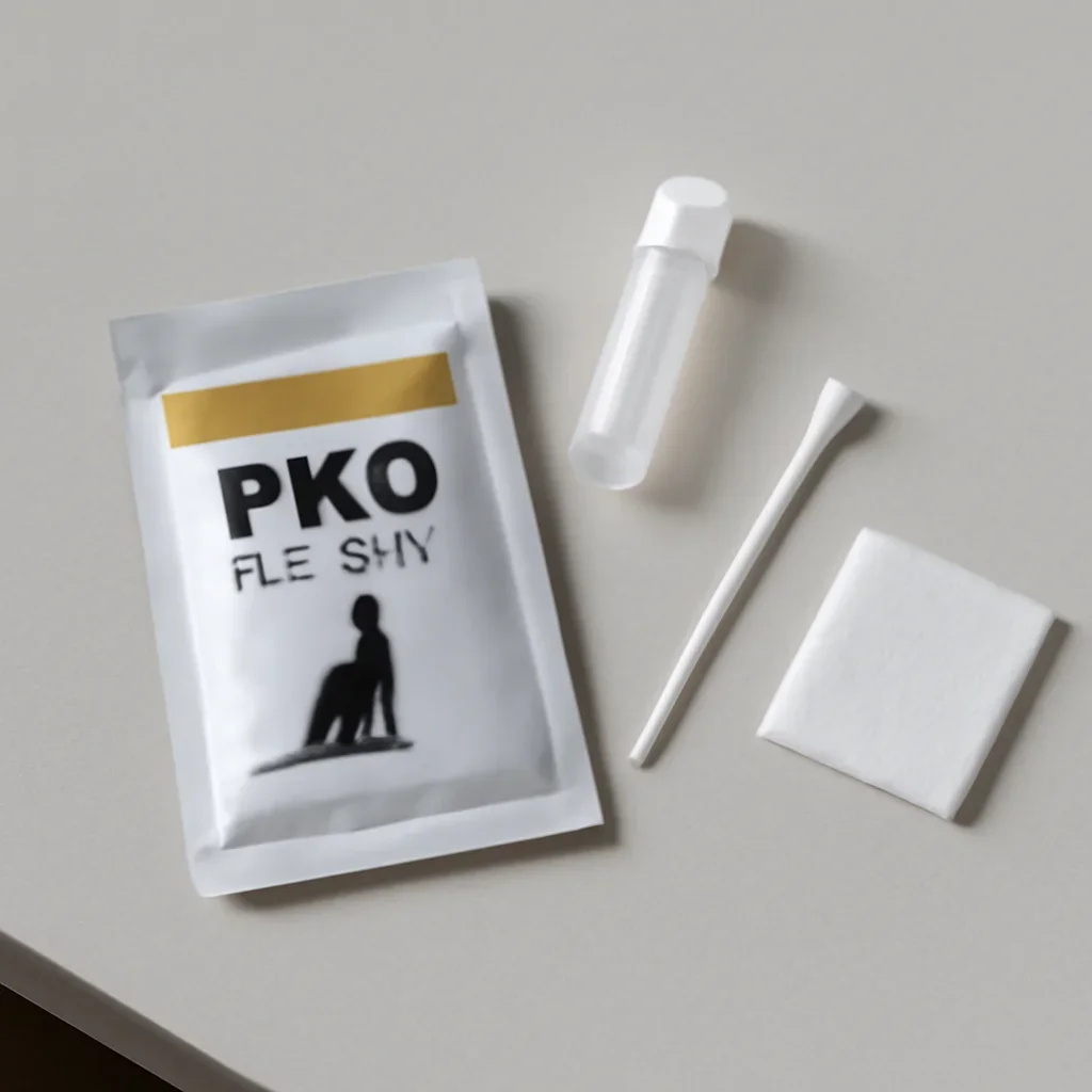 PKD Cat Test sample collection materials prepared on a clean table