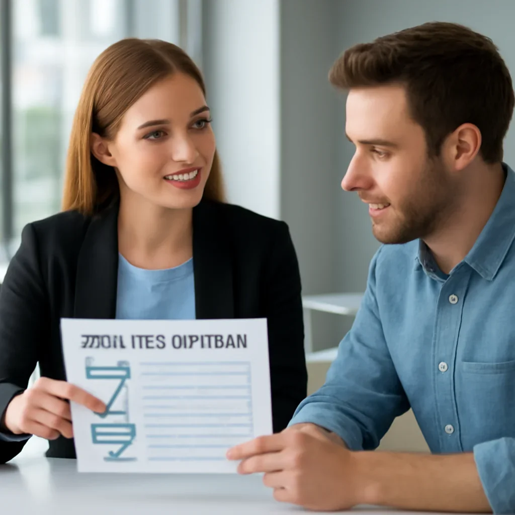 Support specialist guiding a customer through DNA test options