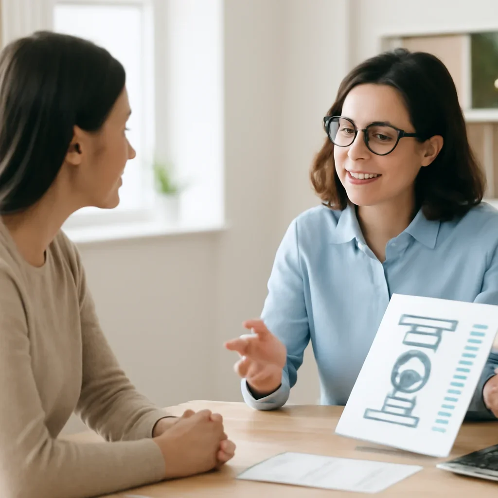 Support specialist guiding a customer through DNA test options